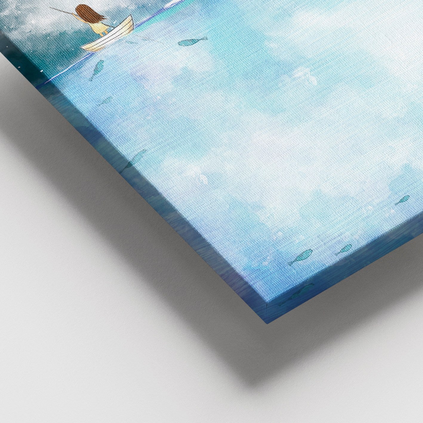 Quadro Decorativo em Tela Multicolorido 100x140 cm, 100% Canvas, Moldura de Madeira 3–4 cm (DEV02945100140)