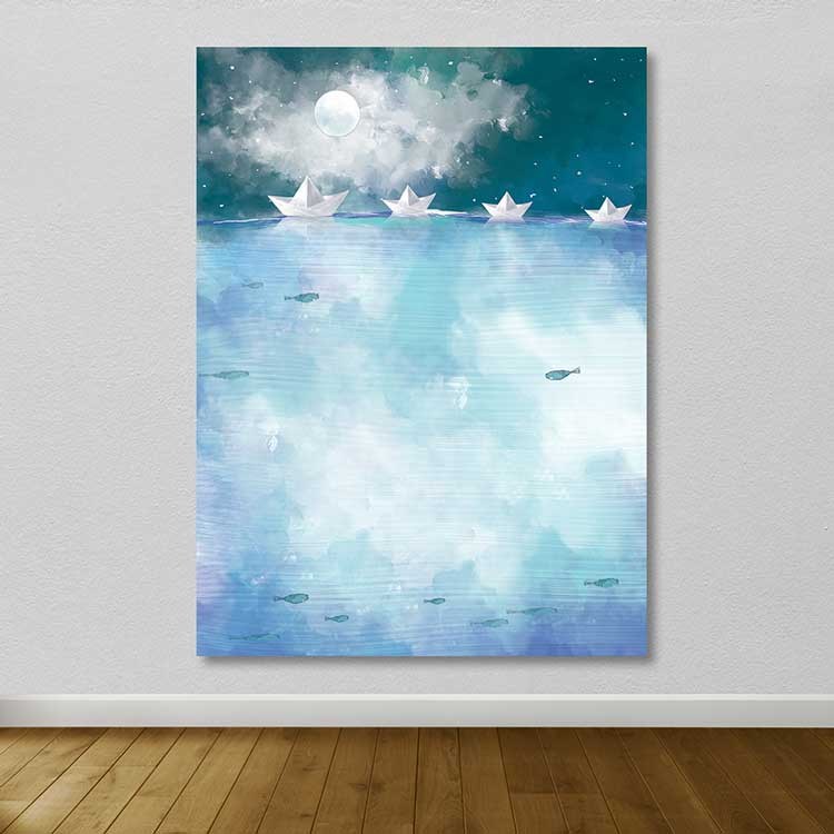 Quadro em Tela Decorativa Multicolor 100x140 cm, 100% Canvas com Moldura de Madeira (3–4 cm) - DEV02946100140