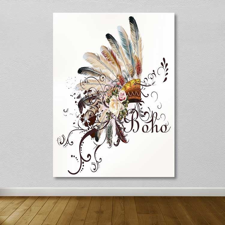 Quadro Decorativo em Tela (100% Canvas) Multicolor, Moldura de Madeira 3–4 cm, 100 x 140 cm – DEV02948100140