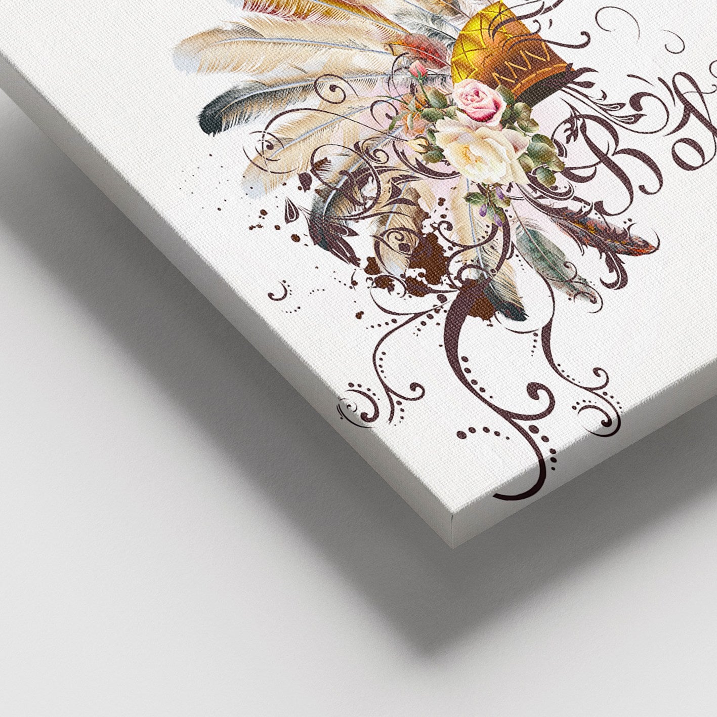 Quadro Decorativo em Tela (100% Canvas) Multicolor, Moldura de Madeira 3–4 cm, 100 x 140 cm – DEV02948100140