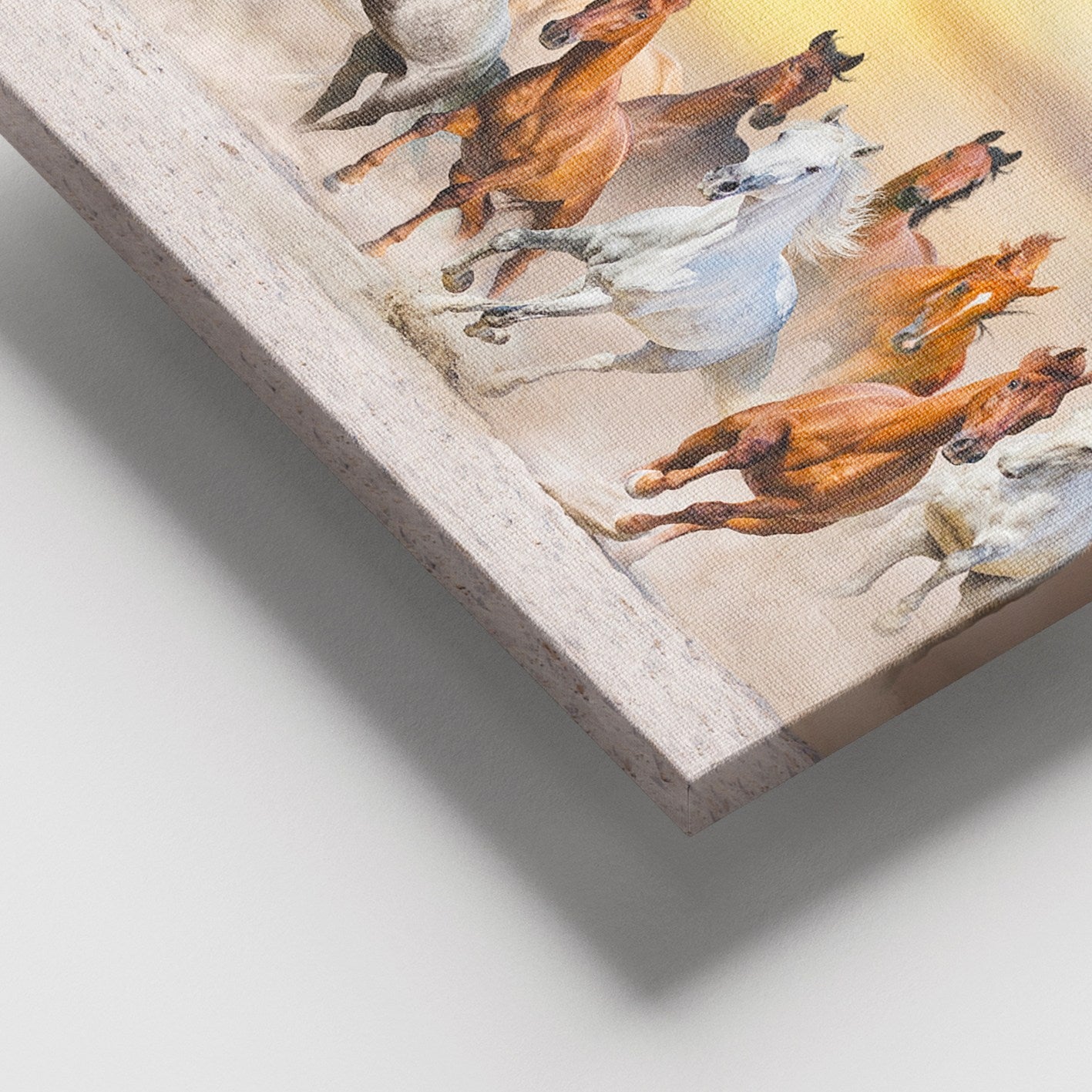 Quadro em Tela Decorativo Multicolor 100x140 cm com Moldura de Madeira (3–4 cm)