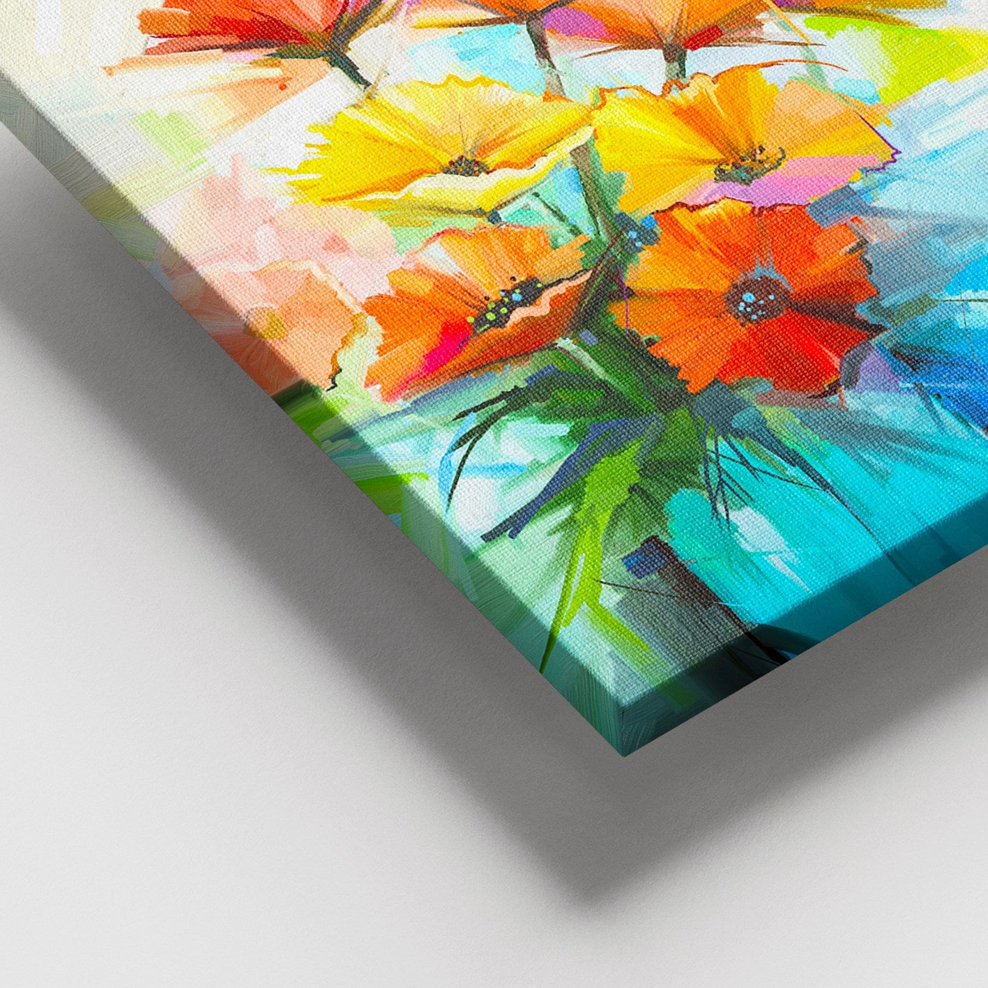 Tela Decorativa Multicolor em Canvas 100x140 cm com Moldura de Madeira (3–4 cm)