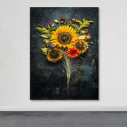 Tela Decorativa Multicolor 100x140 cm com Moldura de Madeira (100% Canvas, 3–4 cm)