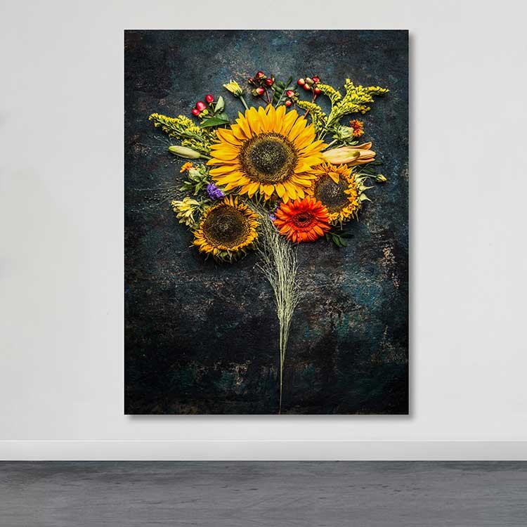 Tela Decorativa Multicolor 100x140 cm com Moldura de Madeira (100% Canvas, 3–4 cm)