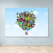 Quadro em Tela 100% Canvas Multicolor com Moldura de Madeira (3–4 cm) – 100 x 140 cm