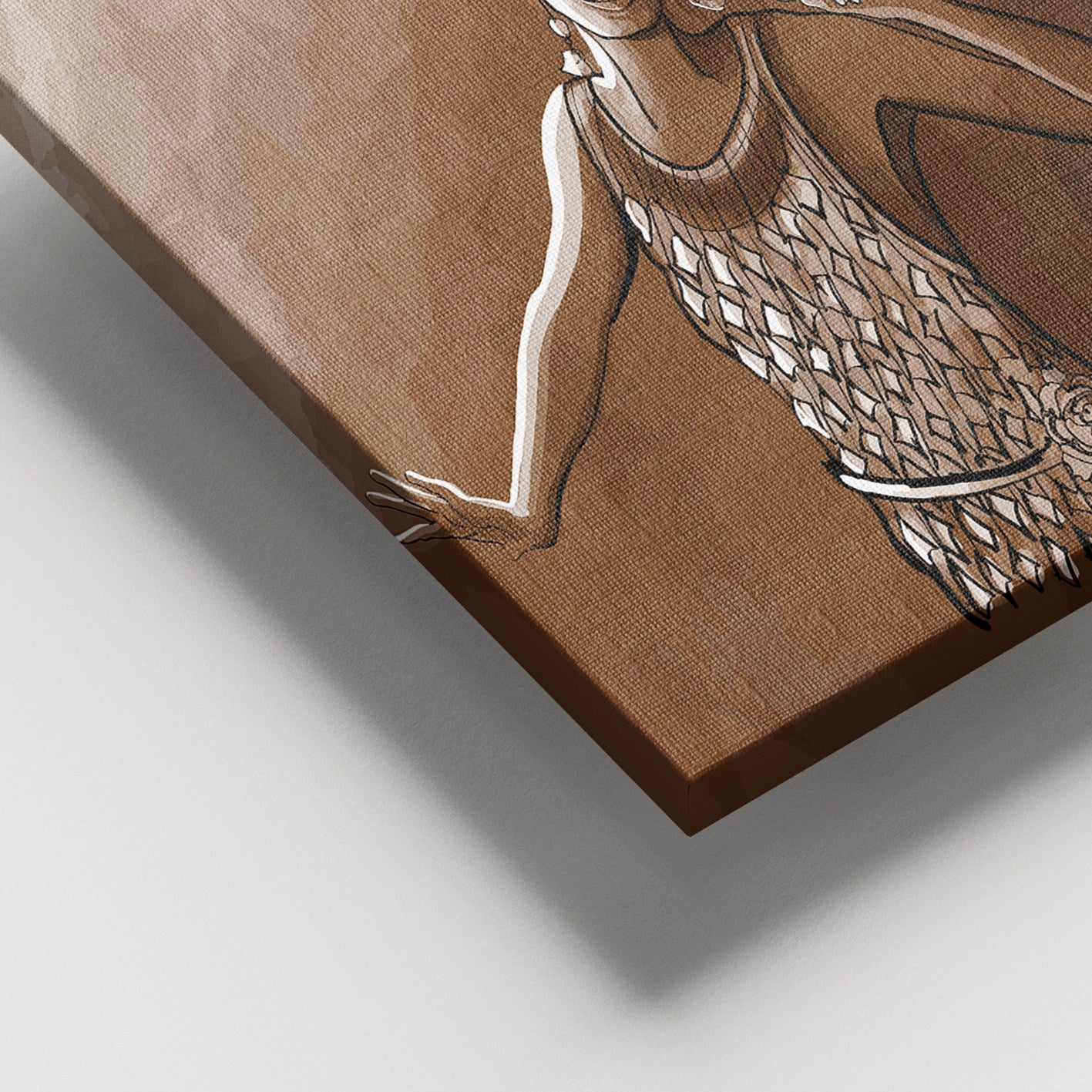 Quadro em Tela Decorativa Multicolor 100 x 140 cm com Moldura de Madeira (3–4 cm)