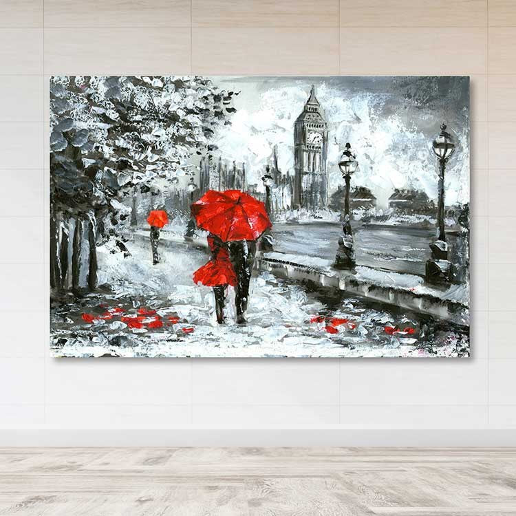 Tela Decorativa em Canvas Multicolor 100x140 cm com Moldura de Madeira (3–4 cm)