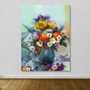 Quadro em Tela Decorativo Multicolor 100x140 cm com Moldura de Madeira (100% Tela)