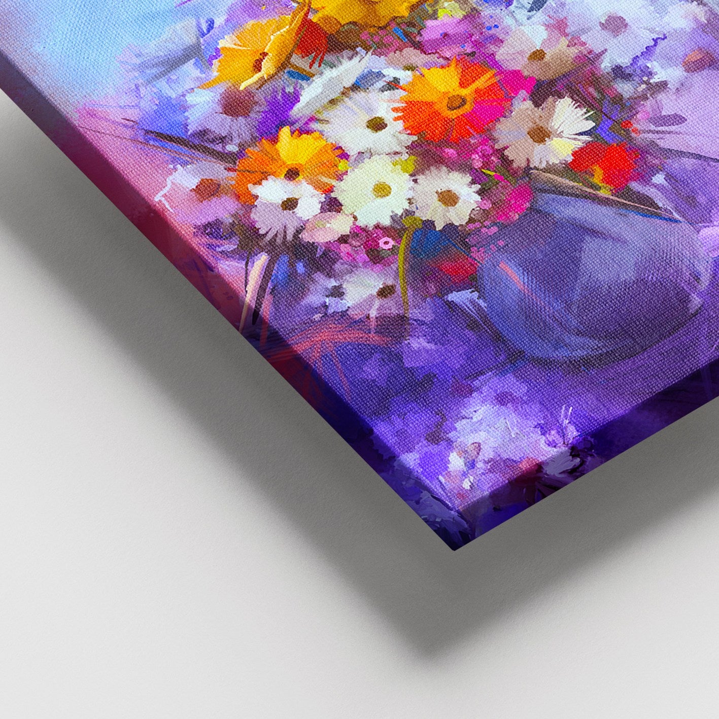 Tela Decorativa Multicolorida 100x140 cm — Canvas 100% com Moldura de Madeira (3–4 cm)