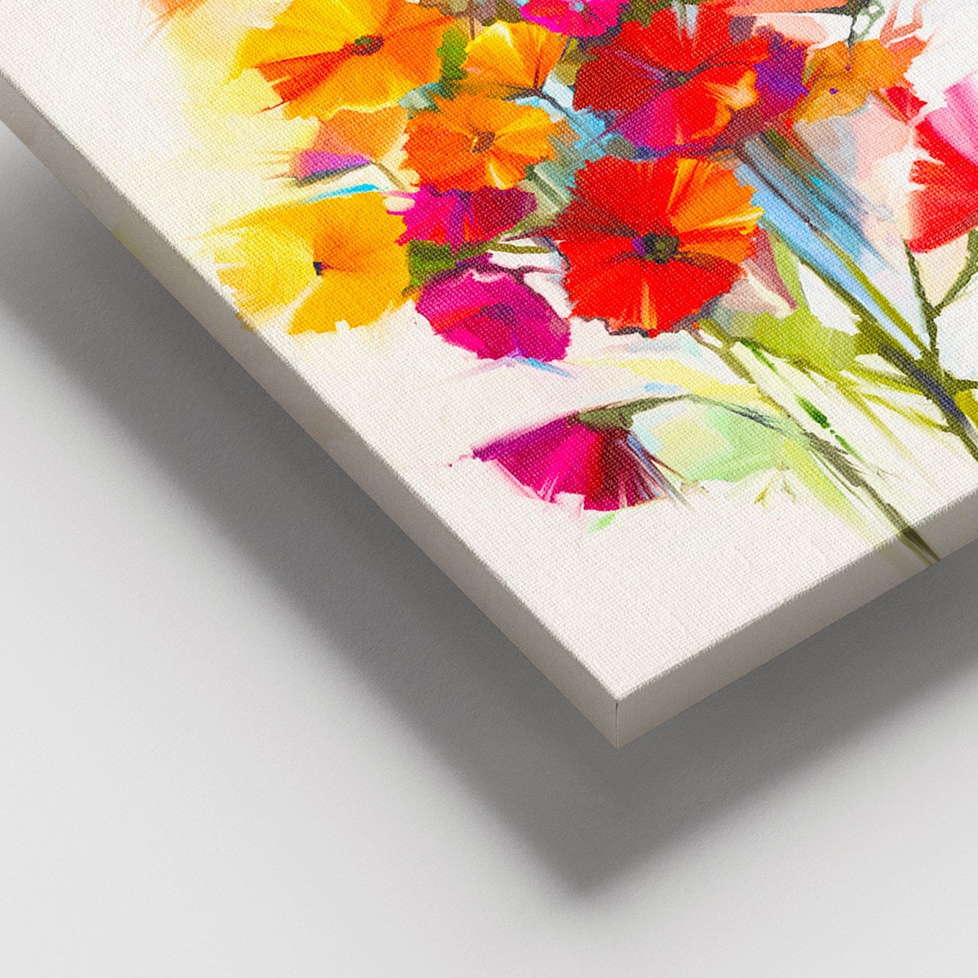 Quadro em Tela Decorativa Multicolor 100x140 cm, 100% Tela, Moldura de Madeira 3–4 cm