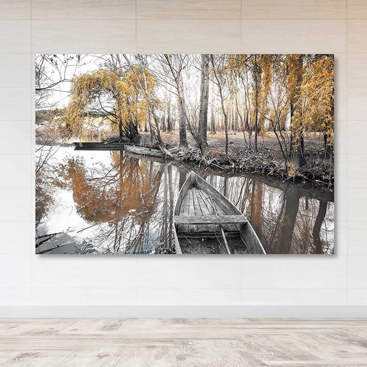 Quadro em Tela Decorativa Multicolor 100x140 cm com Moldura de Madeira (3–4 cm) – 100% Canvas