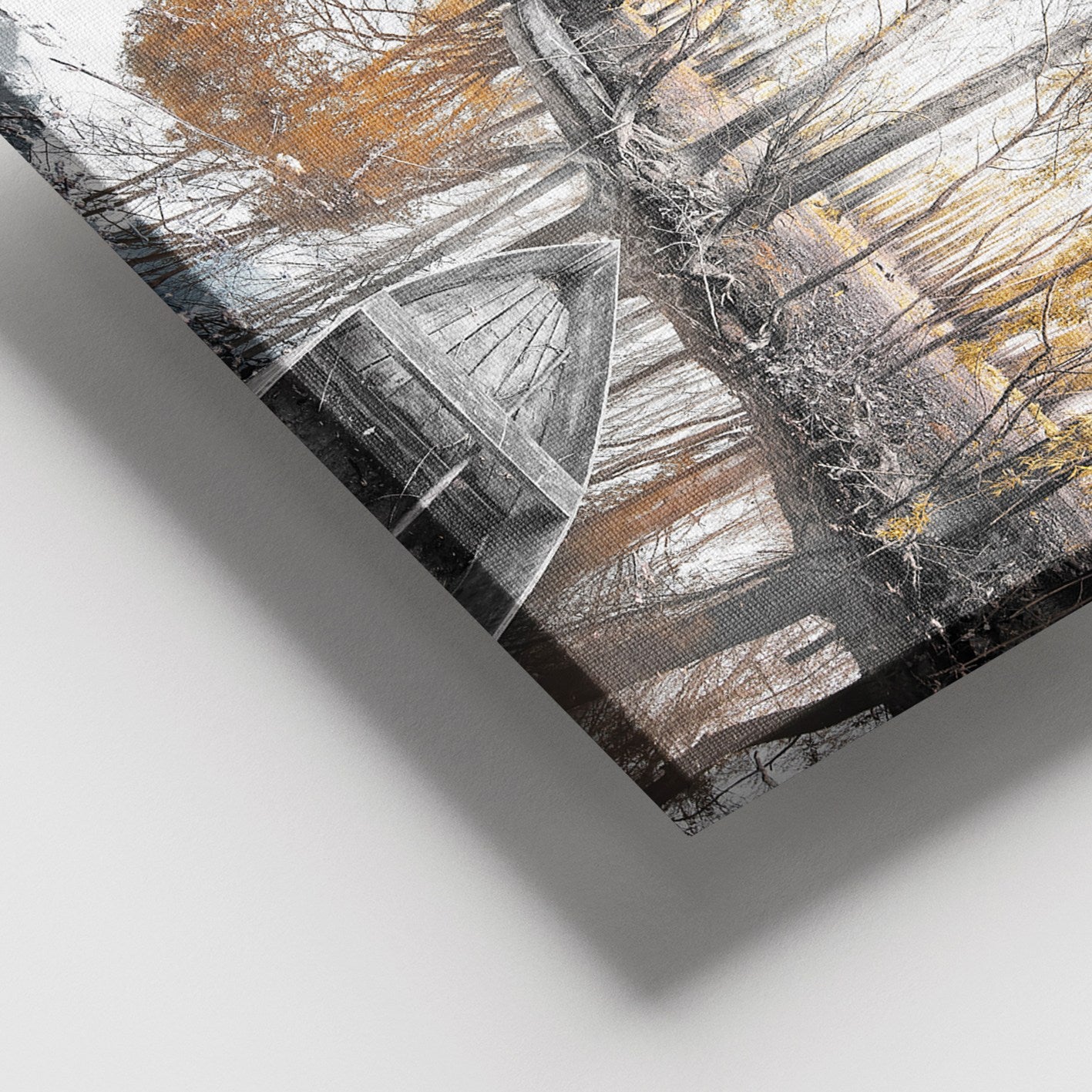 Quadro em Tela Decorativa Multicolor 100x140 cm com Moldura de Madeira (3–4 cm) – 100% Canvas