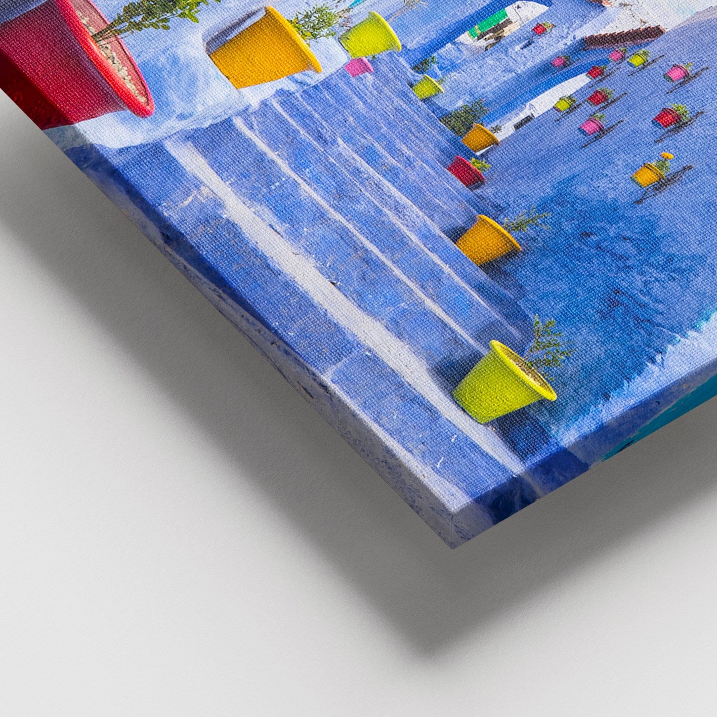 Quadro em Tela Decorativa Multicolor 100x140 cm com Moldura de Madeira (3–4 cm)