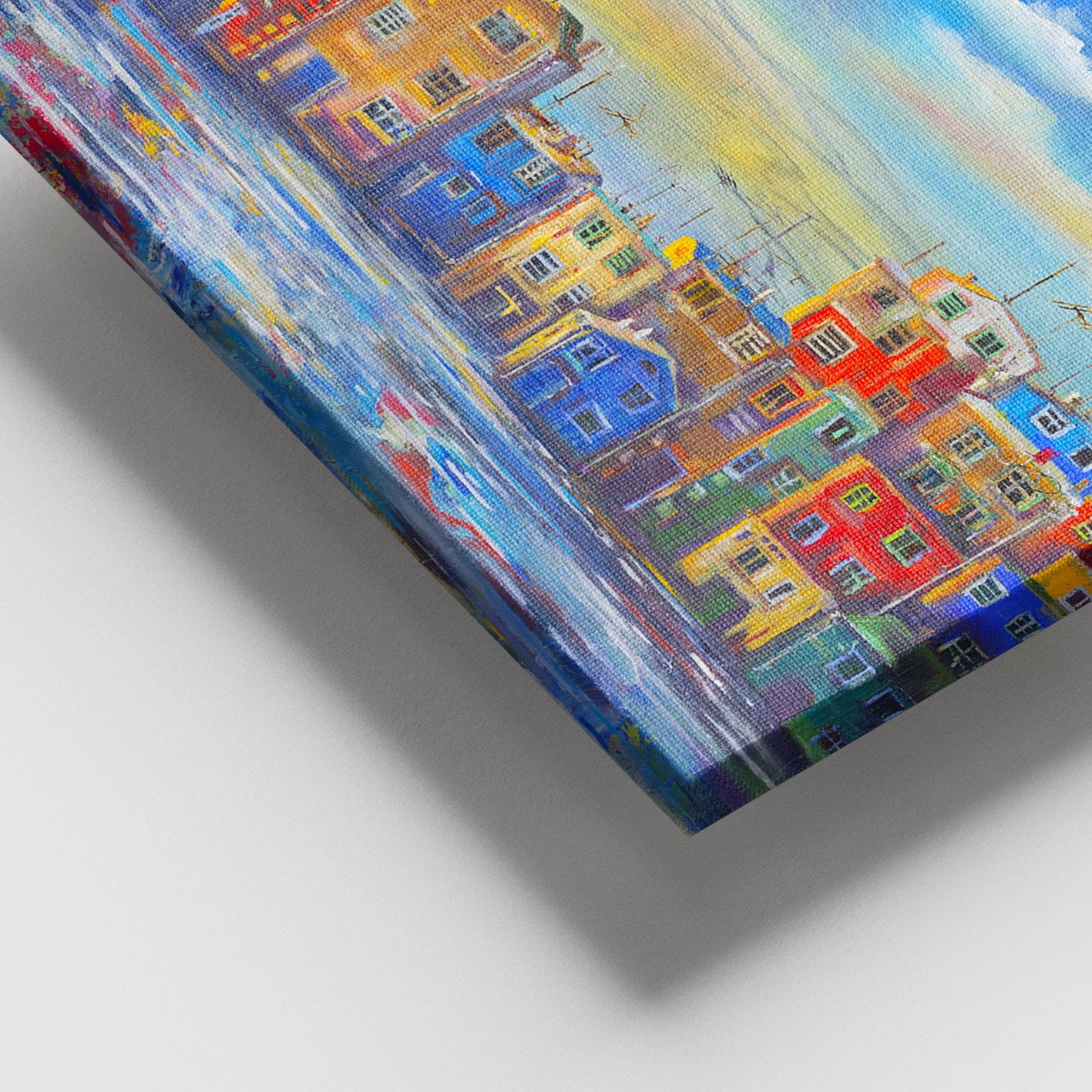 Quadro em Tela Decorativo Multicolor 100x140 cm – 100% Canvas com Moldura em Madeira (3–4 cm)