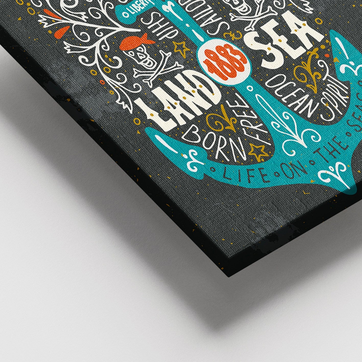 Quadro Decorativo em Tela Multicolor, 100% Canvas, Moldura de Madeira (3–4 cm), 100x140 cm