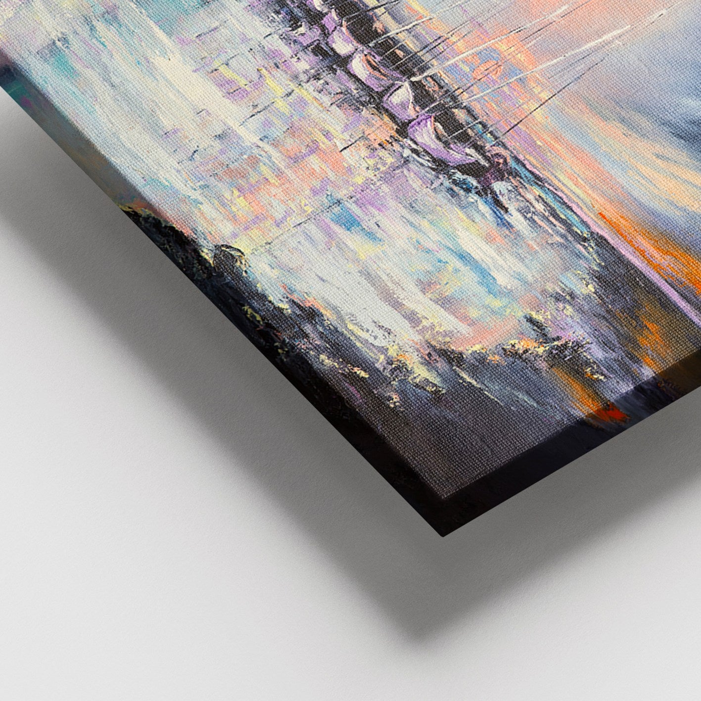 Quadro em Tela 100% Canvas Multicolor 100x140 cm com Moldura de Madeira 3–4 cm