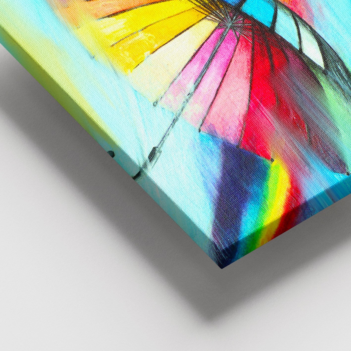 Quadro Decorativo em Tela 100% Canvas, Multicolor, 100x140 cm, Moldura de Madeira 3–4 cm