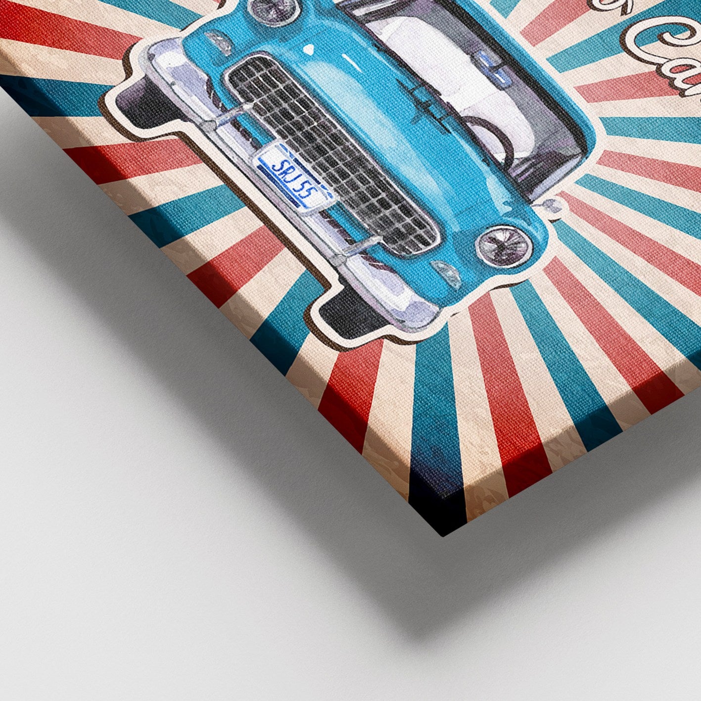 Quadro em Tela Decorativa Multicolor com Moldura de Madeira (3–4 cm) — 100x140 cm