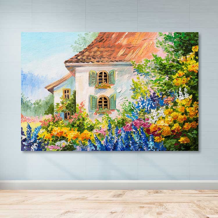 Quadro em Tela Decorativo Multicolor 100x140 cm com Moldura de Madeira (3–4 cm) – 100% Tela, 3,8 kg