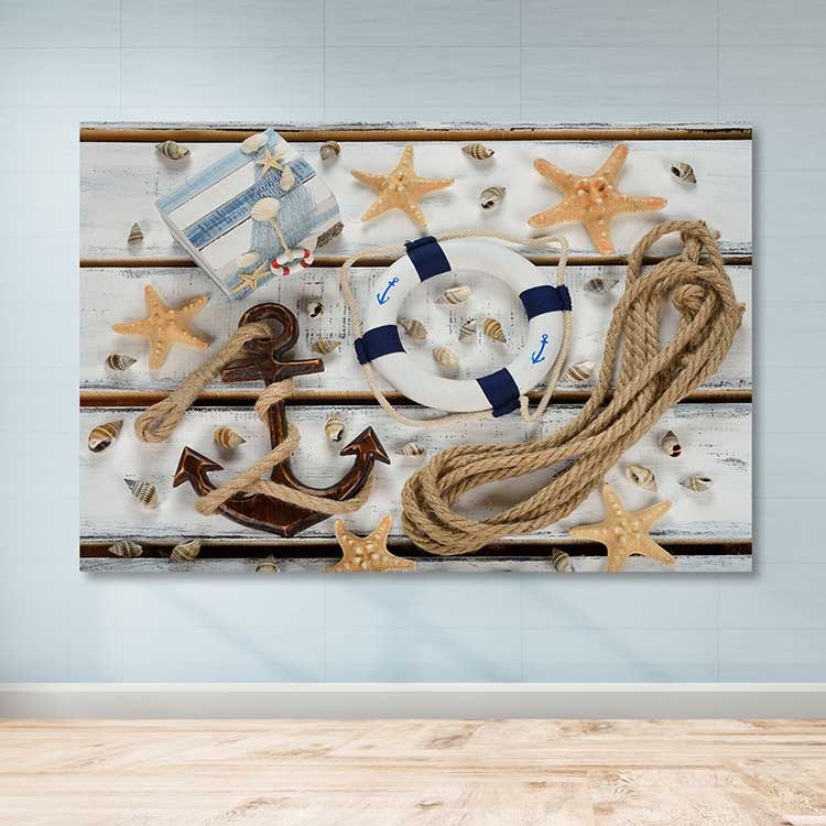 Tela Decorativa Multicolor 100x140 cm com Moldura de Madeira (3-4 cm)