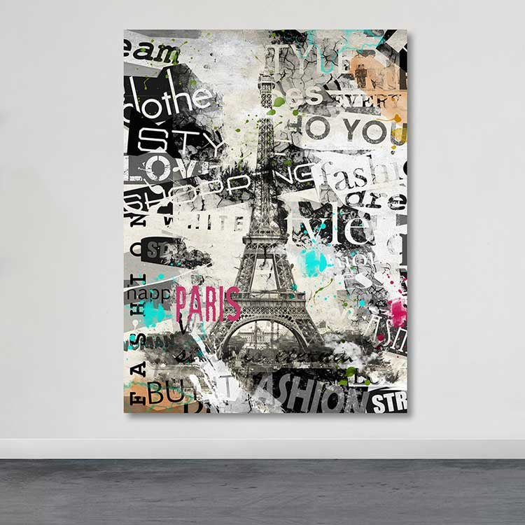 Quadro em Tela Decorativa Multicolor 100x140 cm – 100% Canvas com Moldura de Madeira (3–4 cm)