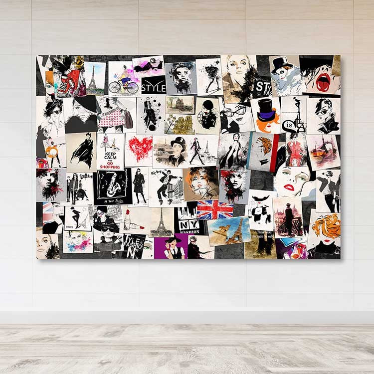 Tela Decorativa em Canvas Multicolor com Moldura 100% Madeira (3–4 cm) – 100 x 140 cm