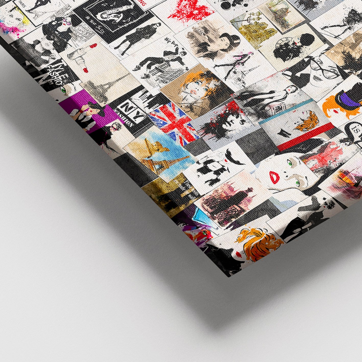 Tela Decorativa em Canvas Multicolor com Moldura 100% Madeira (3–4 cm) – 100 x 140 cm