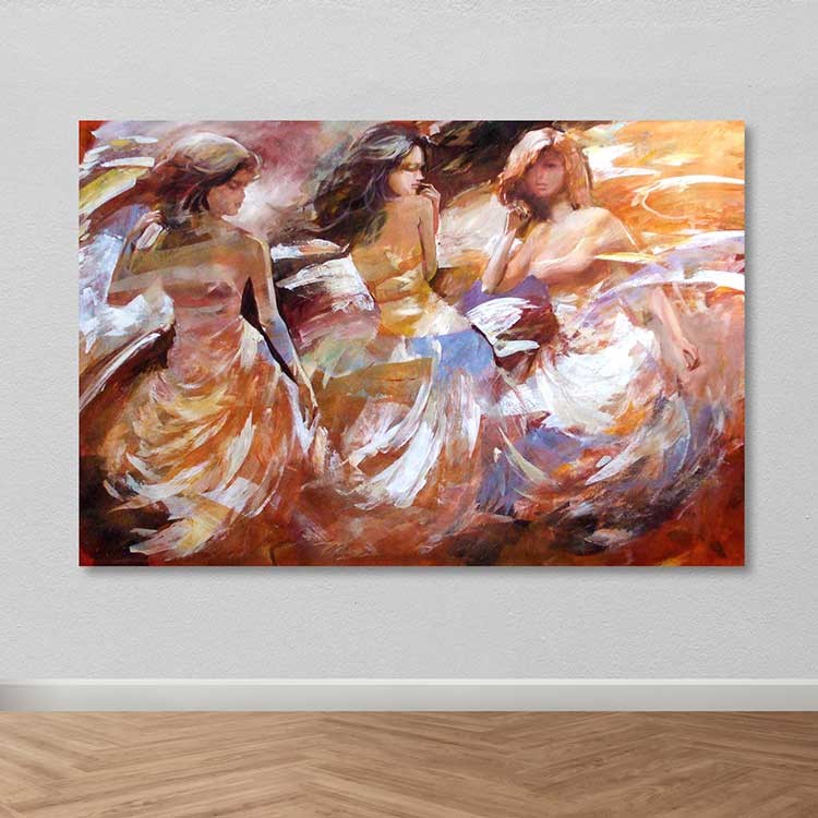 Quadro em Tela Decorativo Multicolor 100x140 cm — Canvas 100% com Moldura de Madeira (3–4 cm)