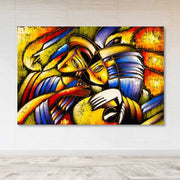 Quadro em Tela Decorativa Multicolor 100x140 cm — 100% Tela, Moldura de Madeira 3–4 cm