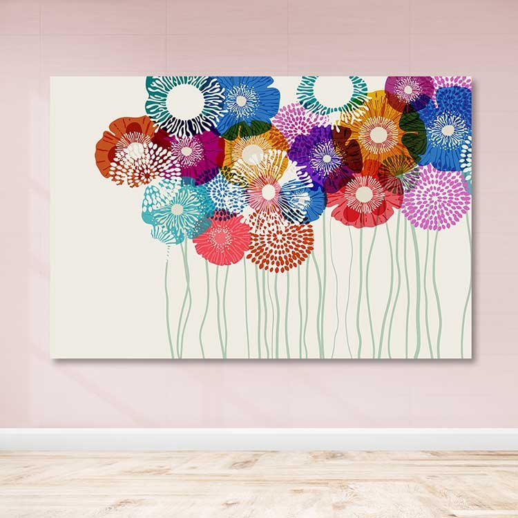 Tela Decorativa Multicolor 100x140 cm – 100% Canvas com Moldura em Madeira (3–4 cm)