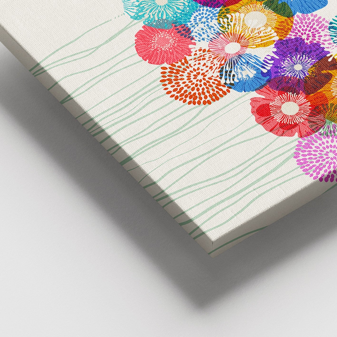 Tela Decorativa Multicolor 100x140 cm – 100% Canvas com Moldura em Madeira (3–4 cm)