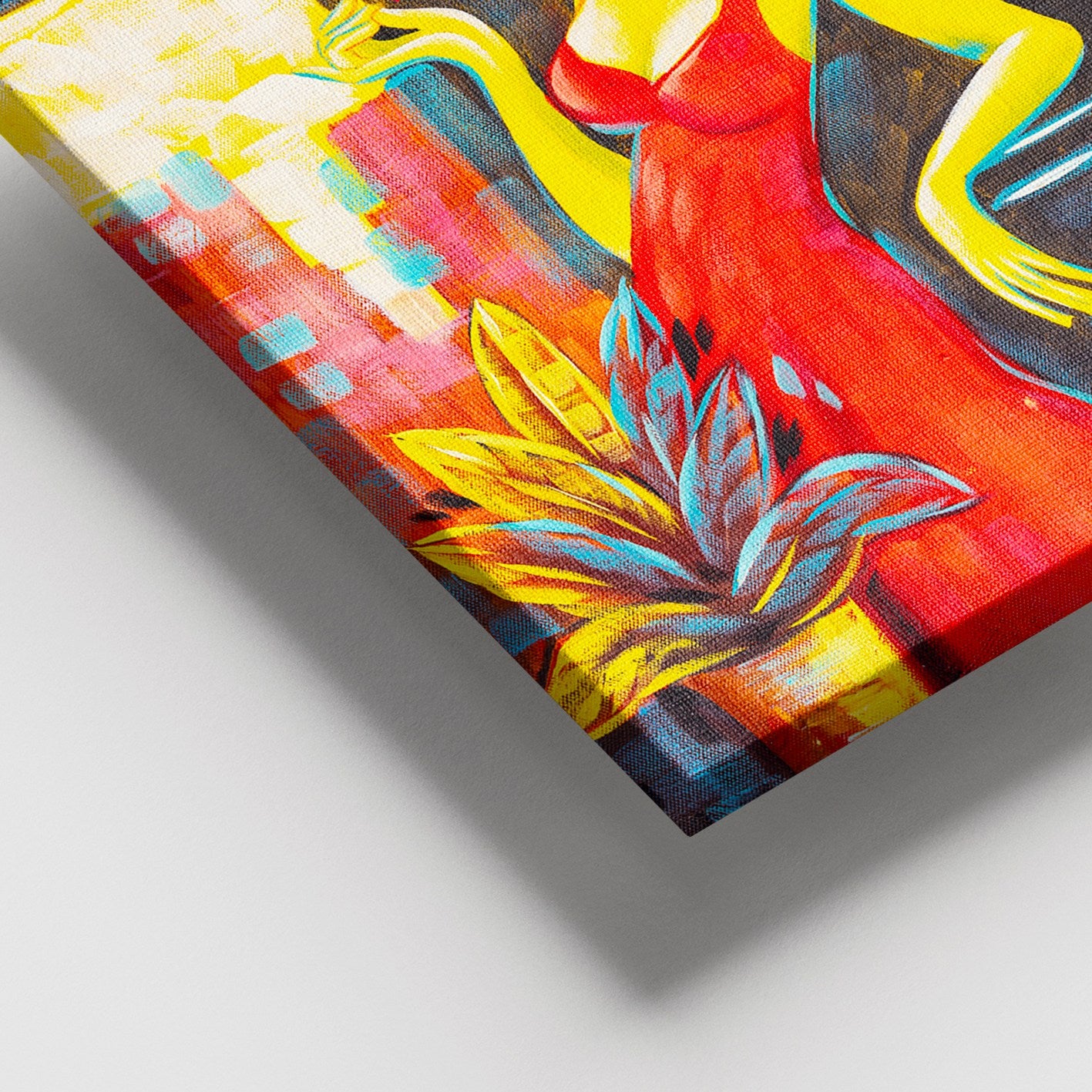 Quadro em Tela Decorativo Multicolor 100x140 cm – 100% Canvas, Moldura de Madeira 3–4 cm