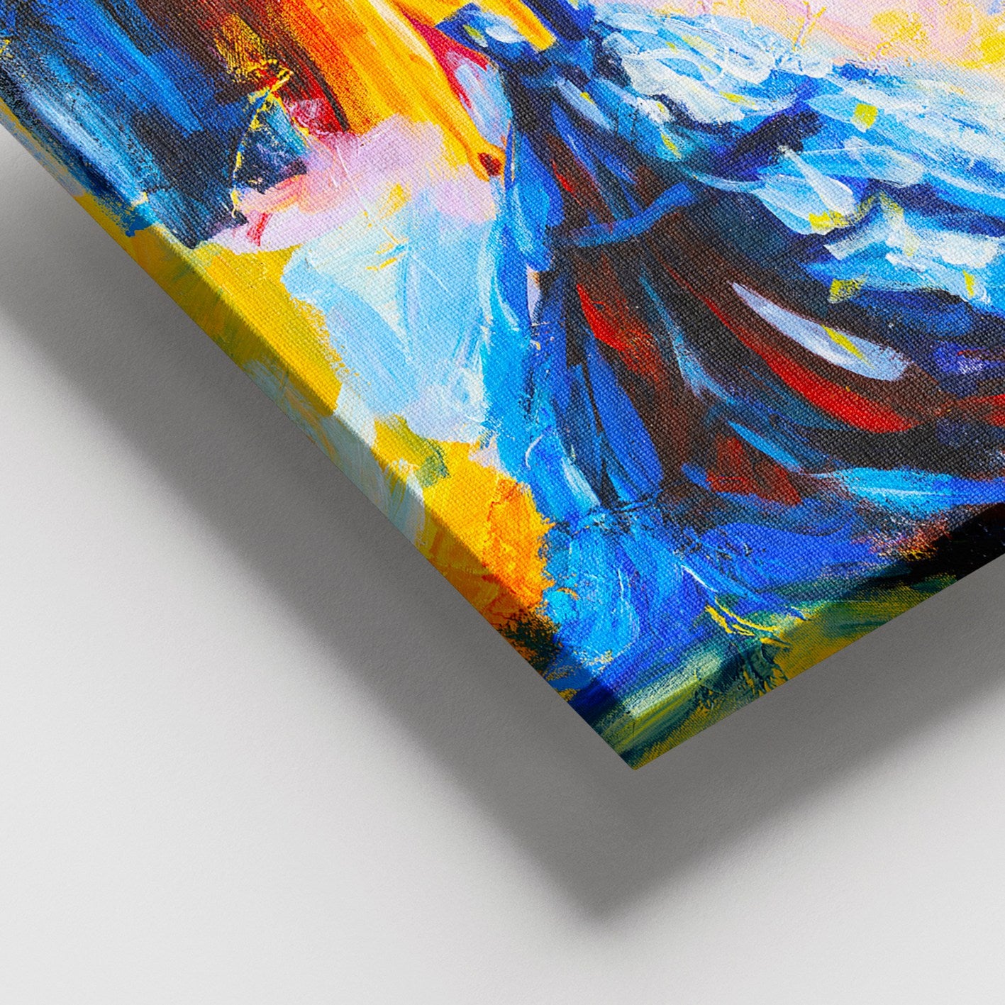 Quadro em Tela Decorativa Multicolor 100x140 cm (100% Canvas) com Moldura de Madeira 3-4 cm