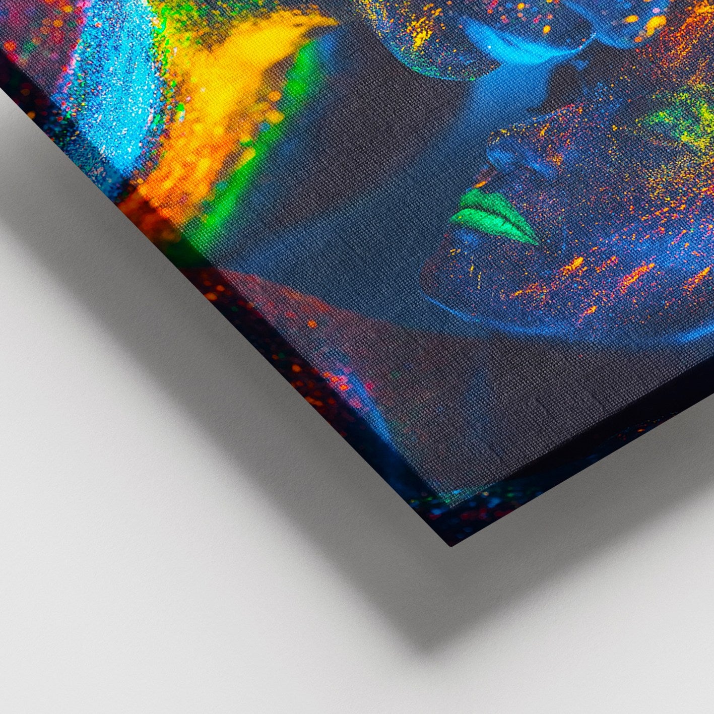 Tela Decorativa Multicolor 100% Canvas com Moldura de Madeira 100 x 140 cm