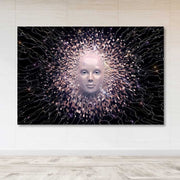 Tela Decorativa em Canvas Multicolor 100x140 cm com Moldura de Madeira (3–4 cm)