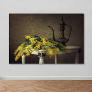 Quadro em Tela Decorativa Multicolor 100 x 140 cm com Moldura de Madeira (Espessura 3–4 cm)