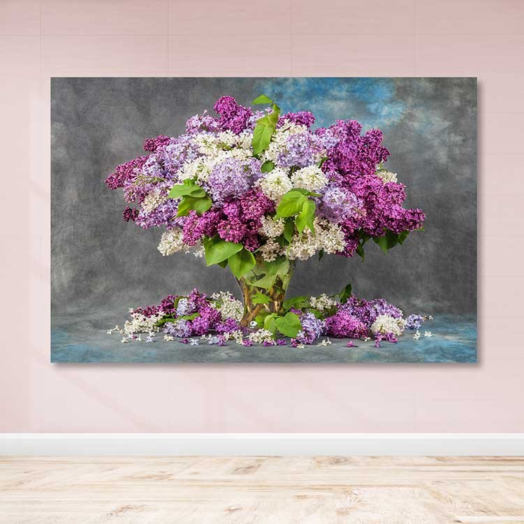 Quadro em Tela Decorativa Multicolor 100x140 cm com Moldura de Madeira (3–4 cm)