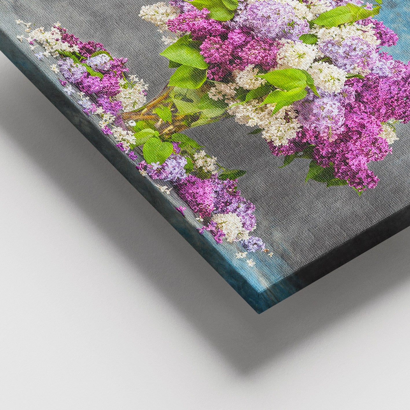 Quadro em Tela Decorativa Multicolor 100x140 cm com Moldura de Madeira (3–4 cm)