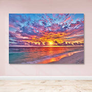 Quadro em Tela Decorativa Multicolor 100 x 140 cm – 100% Canvas com Moldura de Madeira (3–4 cm)