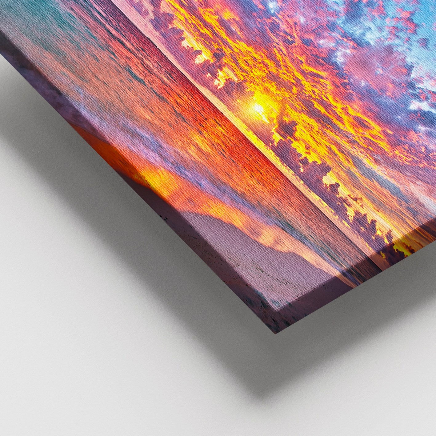 Quadro em Tela Decorativa Multicolor 100 x 140 cm – 100% Canvas com Moldura de Madeira (3–4 cm)