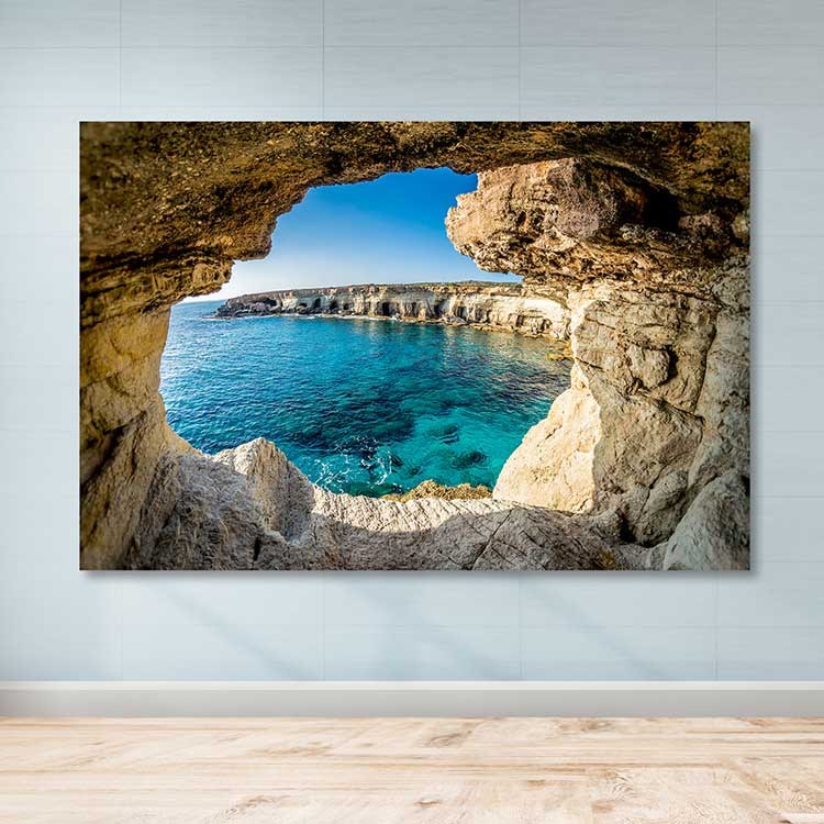 Quadro em Tela Decorativo Multicolor 100 x 140 cm com Moldura de Madeira (3–4 cm)