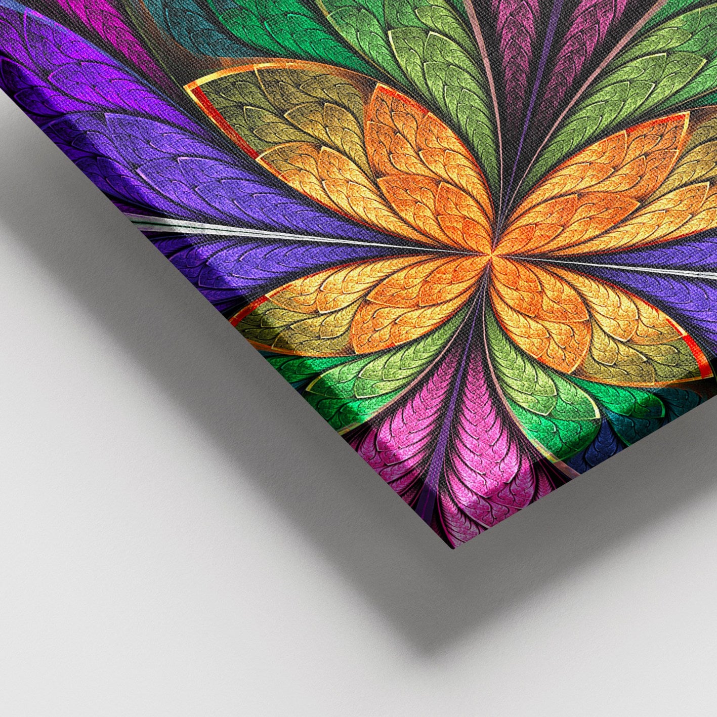 Tela Decorativa em Canvas Multicolor com Moldura de Madeira (3–4 cm) – 100 x 140 cm