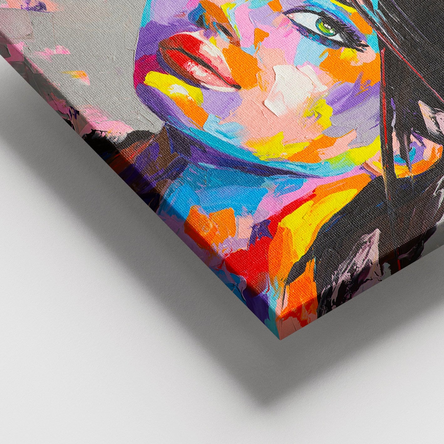 Quadro em Tela Decorativa Multicolor 100x140 cm — 100% Canvas com Moldura de Madeira (3–4 cm)