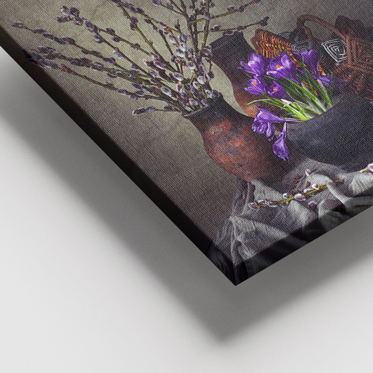 Quadro em Tela Decorativa Multicolorido 100 x 140 cm com Moldura de Madeira (3–4 cm) – 100% Tela