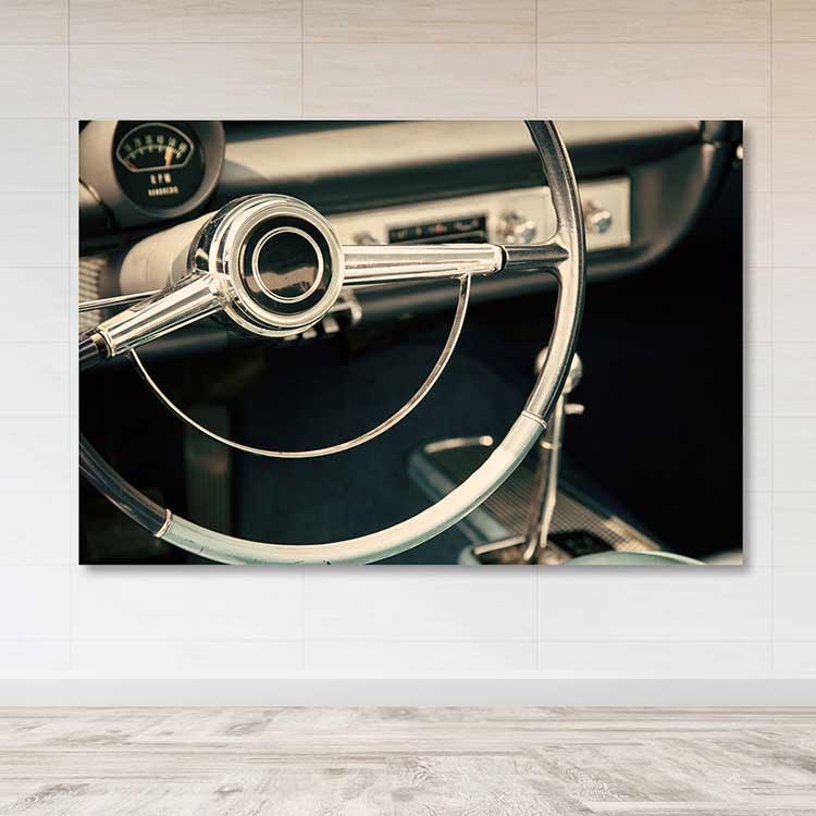 Quadro Decorativo em Tela 100x140 cm com Moldura de Madeira – Multicolor