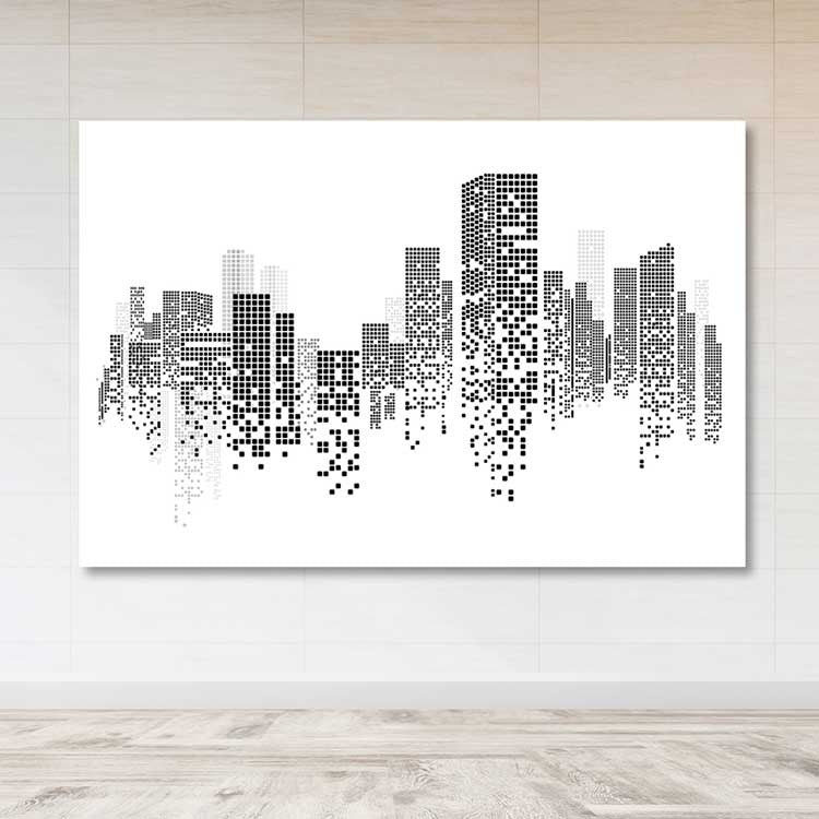 Tela Decorativa 100% Canvas Multicolor 100x140 cm com Moldura de Madeira (3–4 cm) – 205DNT2039