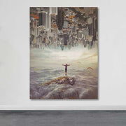 Quadro em Tela Decorativo Multicolor 100x140 cm – 100% Canvas, Moldura de Madeira (3–4 cm)