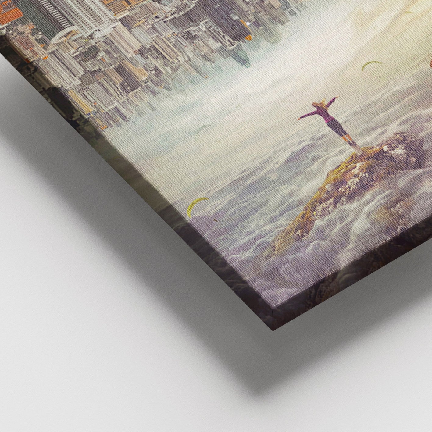 Quadro em Tela Decorativo Multicolor 100x140 cm – 100% Canvas, Moldura de Madeira (3–4 cm)