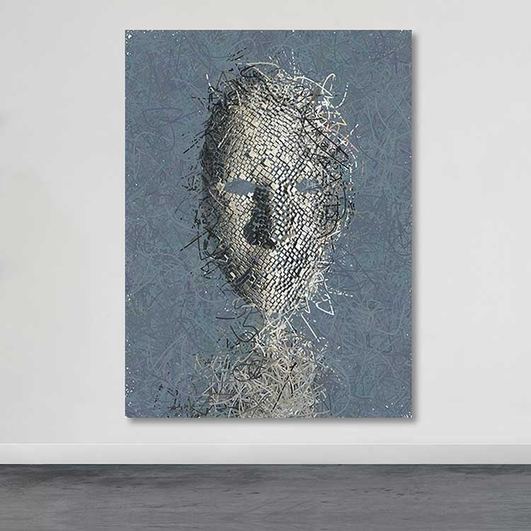 Quadro em Tela Decorativo Multicolor 100x140 cm | 100% Tela com Moldura de Madeira (3–4 cm)