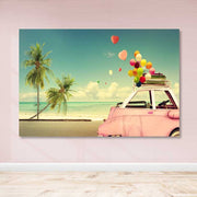 Quadro Decorativo em Tela 100% Canvas com Moldura de Madeira (3–4 cm), Multicolor, 100 x 140 cm